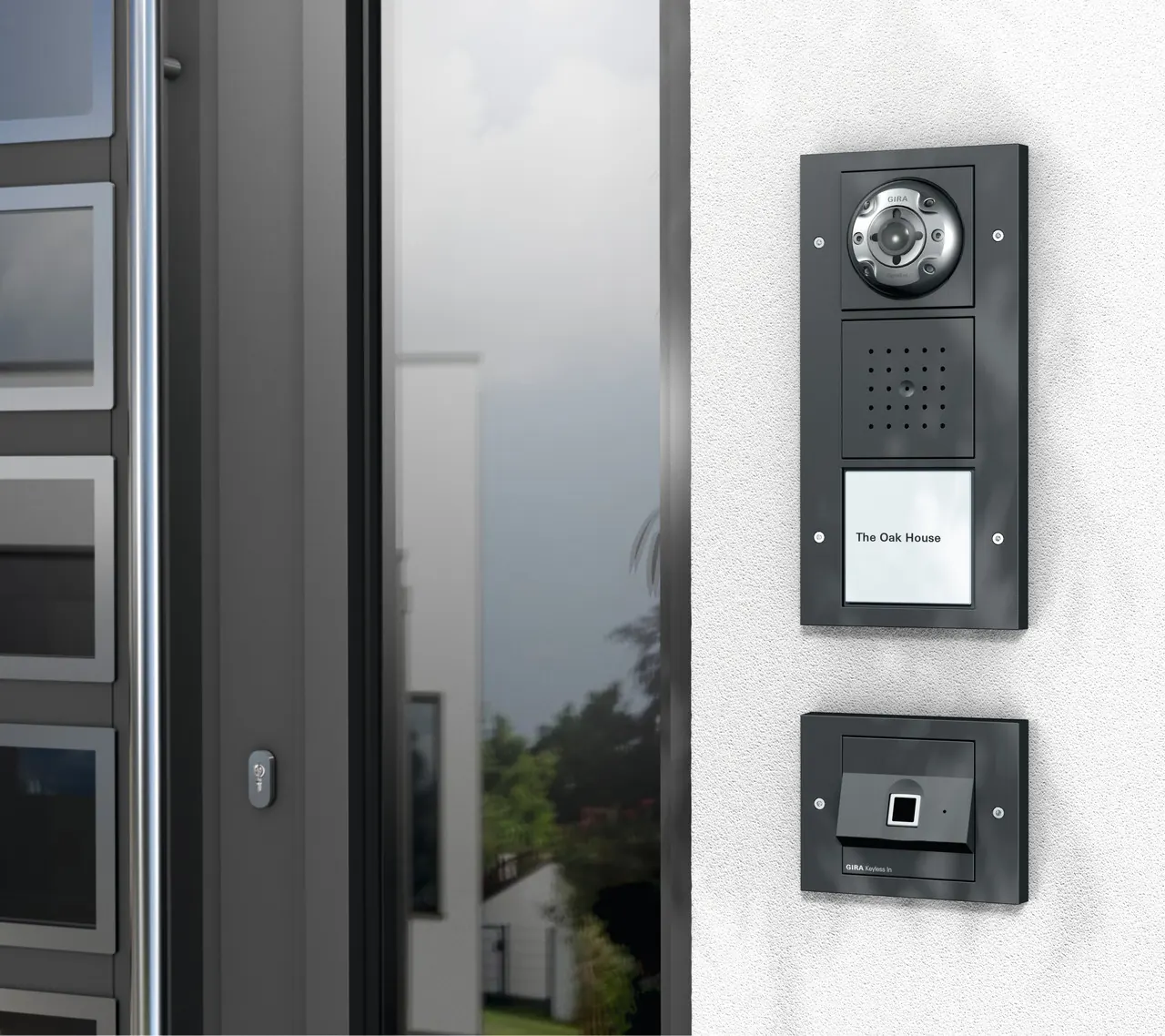 Zutrittskontrolle, Türkommunikation & Alarmanlage mit KNX